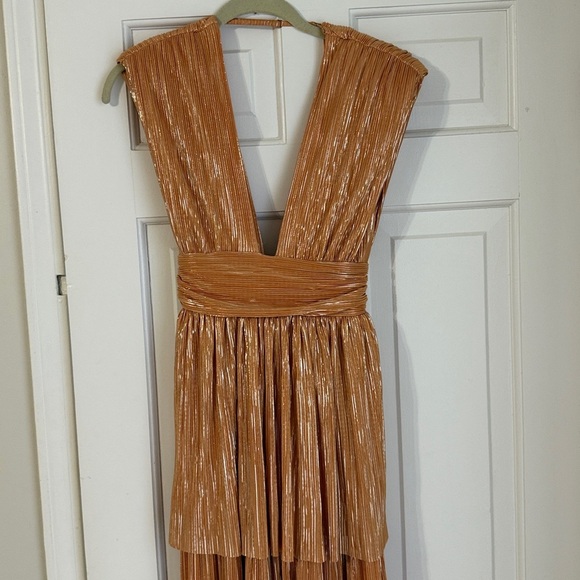 Sabina Musayev Ophelia Plissé Lurex Midi Dress - Picture 5 of 8